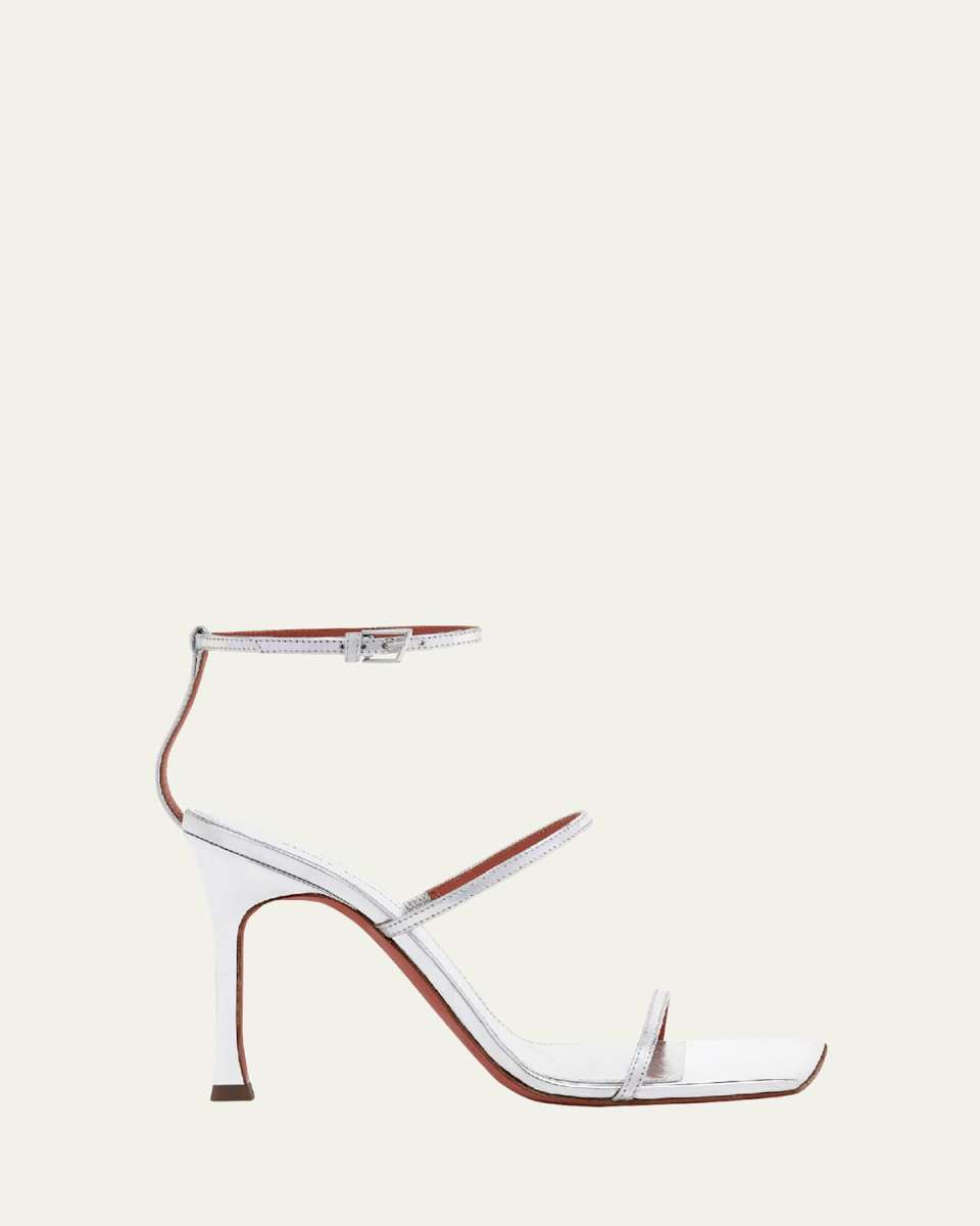 Maya Metallic Strappy Stiletto Sandals